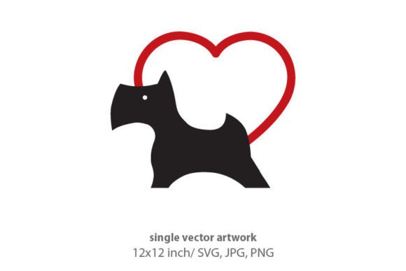 Abstract Dog and Red Heart: Design Guide
