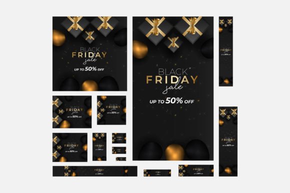 Black Friday Sale Website Banner Set