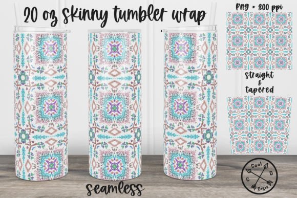Blue Mosaic Tile Wrap Design
