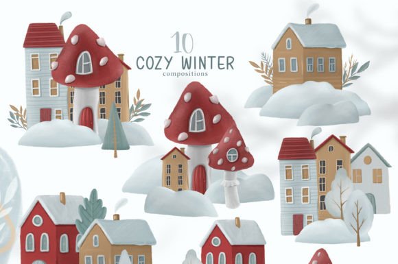 Cute Scandinavian Winter House Clipart Guide