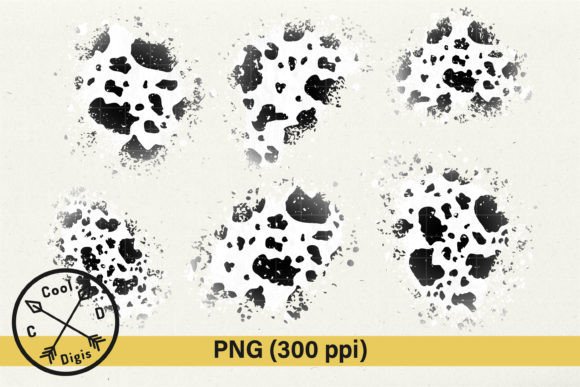Distressed Cow Print Design Assets