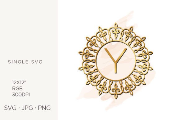 Elevate Designs with Golden Monogram Y