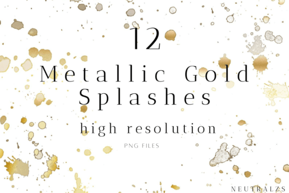 Elevate Your Designs with High-Resolution Gold Splatter PNG Clipart