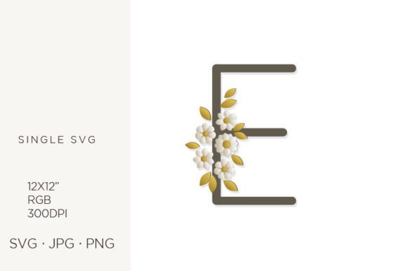 Elevating Personal Branding with Floral Monogram Art: The Power of the Letter E