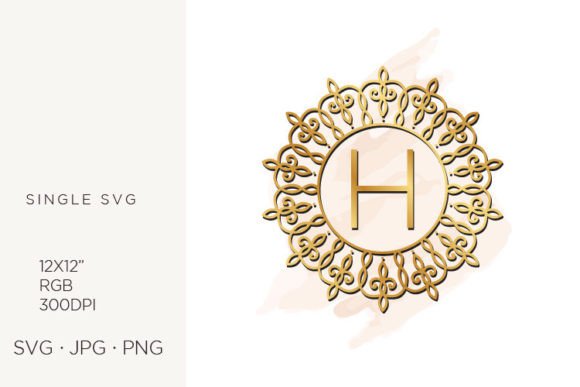 Elevating Your Creative Projects with the Golden Ornamental Monogram Letter H