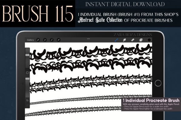 Exploring the Creative Potential of Procreate Brush 115 – Abstract Suite for Digital Artists