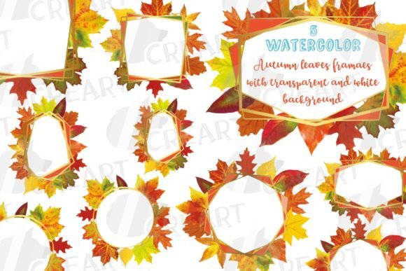 Fall Leaves Golden Geometric Frames: Elevating Autumn Design with Precision and Warmth