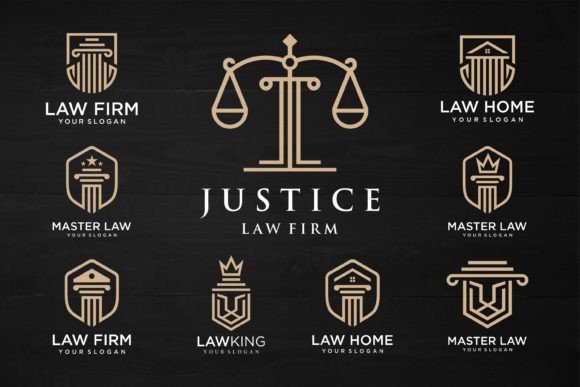 Law Office Logo Icon Set: A Professional Branding Asset