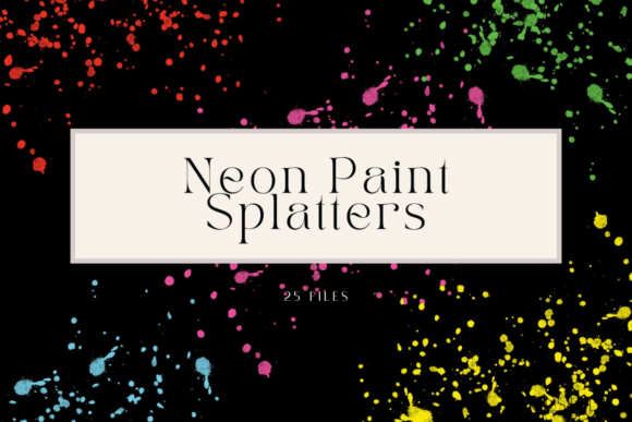 Neon Paint Splatter Clipart: Elevating Digital Design with High-Resolution Transparency