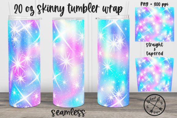 Seamless Rainbow Stars Skinny Waterslide
