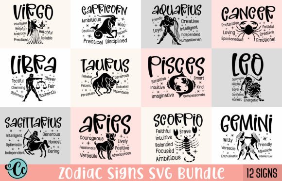 Unlock Creativity with Zodiac Signs SVG Bundle