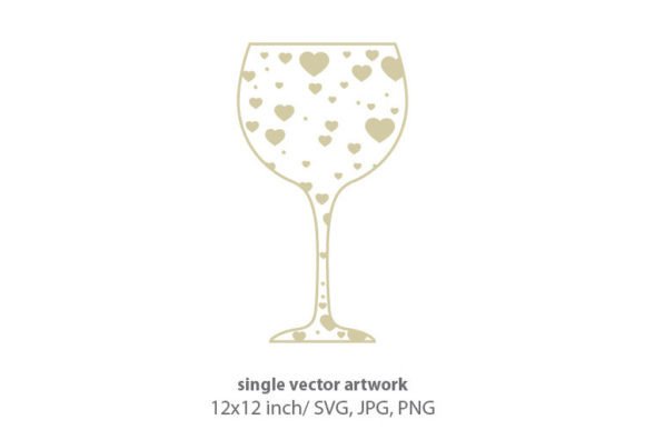 Unlocking Creative Potential with High-Resolution Wine Glass and Heart Pattern Clipart