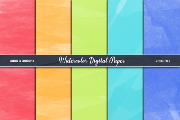 Watercolor Digital Paper Background Set